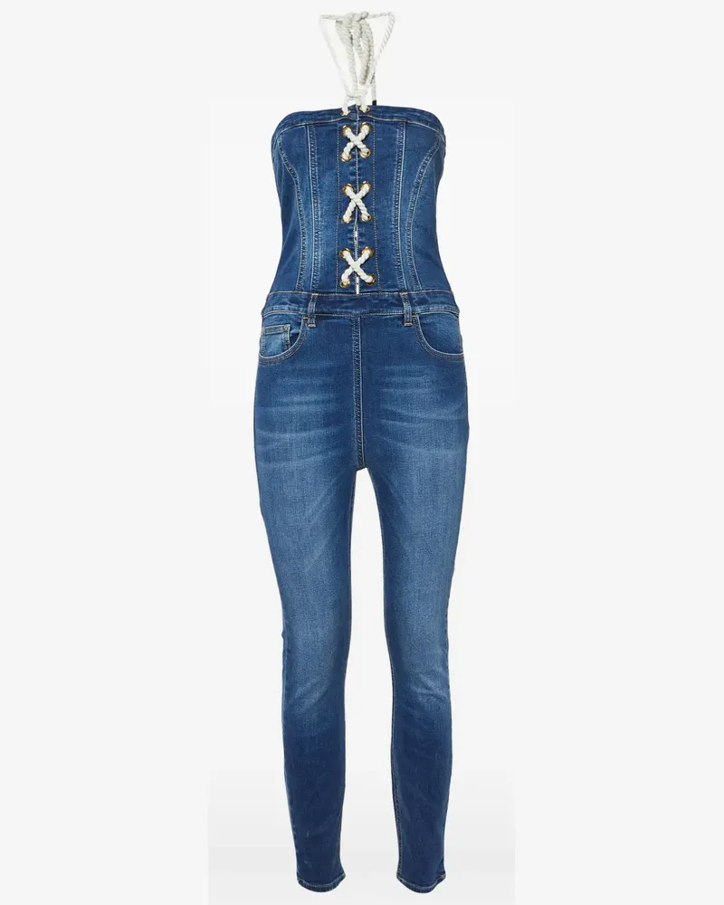 Elisabetta Franchi off-shoulder jumpsuit - Blau Blau