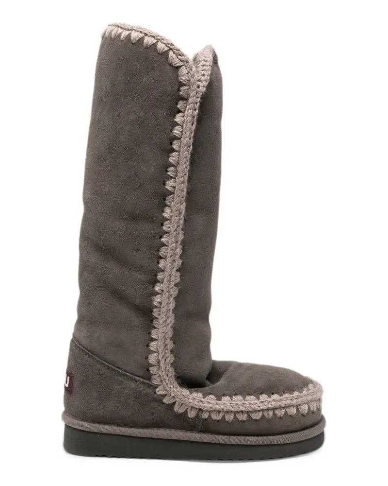 Mou Eskimo crochet-trim boots - Grau Grau