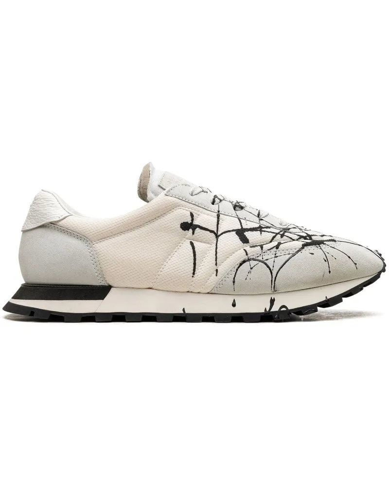 Maison Margiela Retro Runner Splatter Sneakers - Weiß Weiß