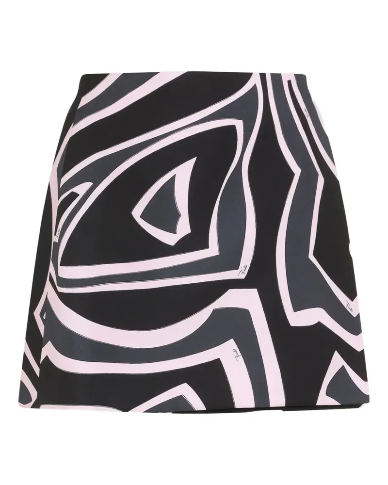 Emilio Pucci Rock mit abstraktem Print - Schwarz Schwarz