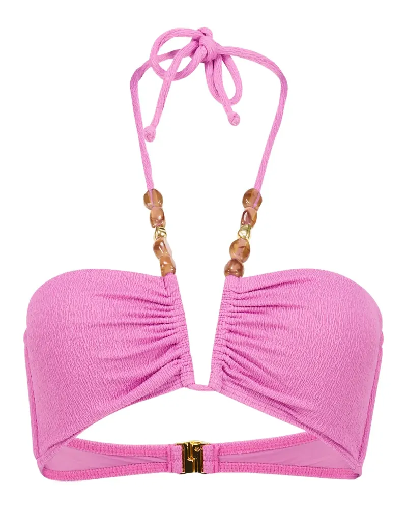ViX Kiana Carol bead-embellished bikini top - Rosa Rosa