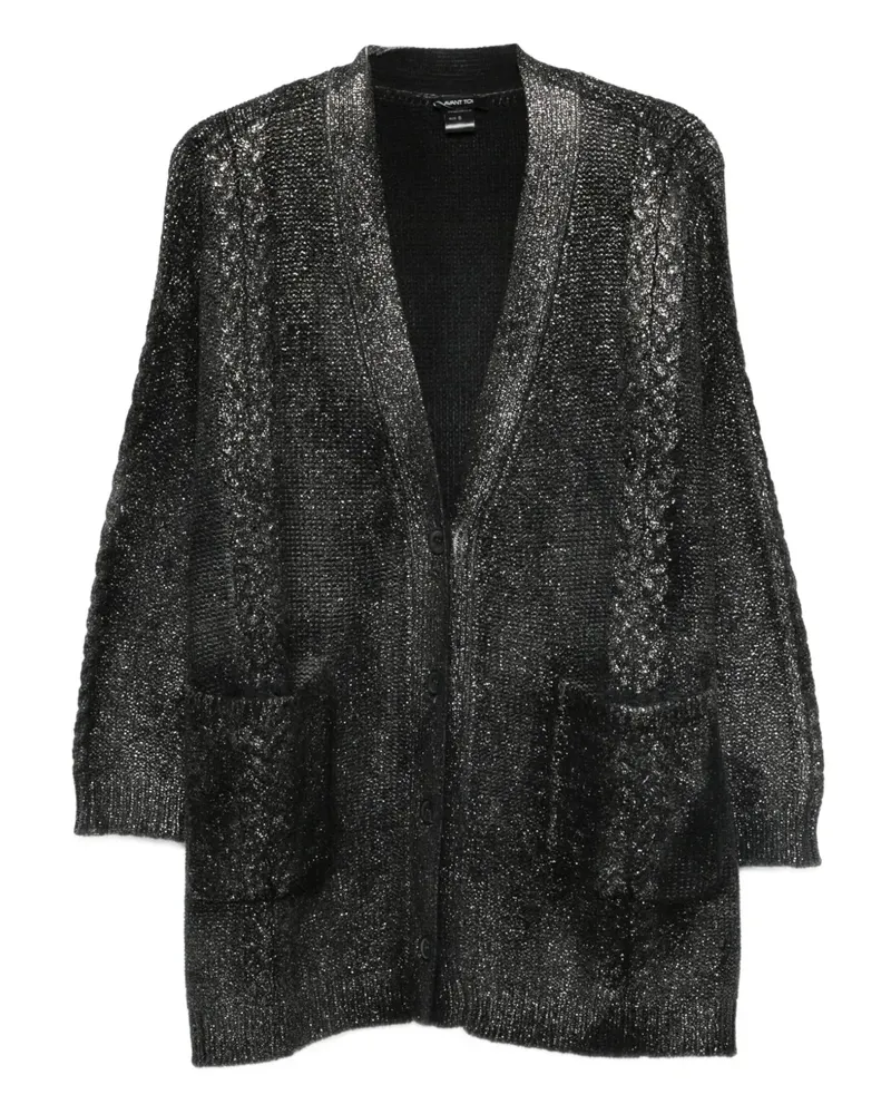 Avant Toi Cardigan mit aufgesetzter Tasche - Schwarz Schwarz