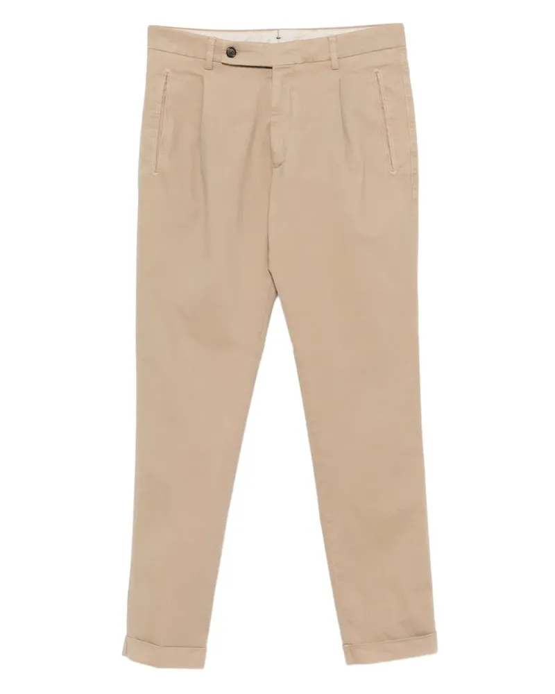Berwich Retrolong pleated trousers - Braun Braun