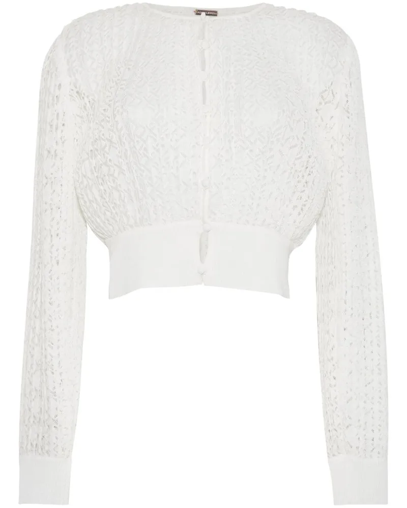 Adam Lippes Cropped-Cardigan - Weiß Weiß