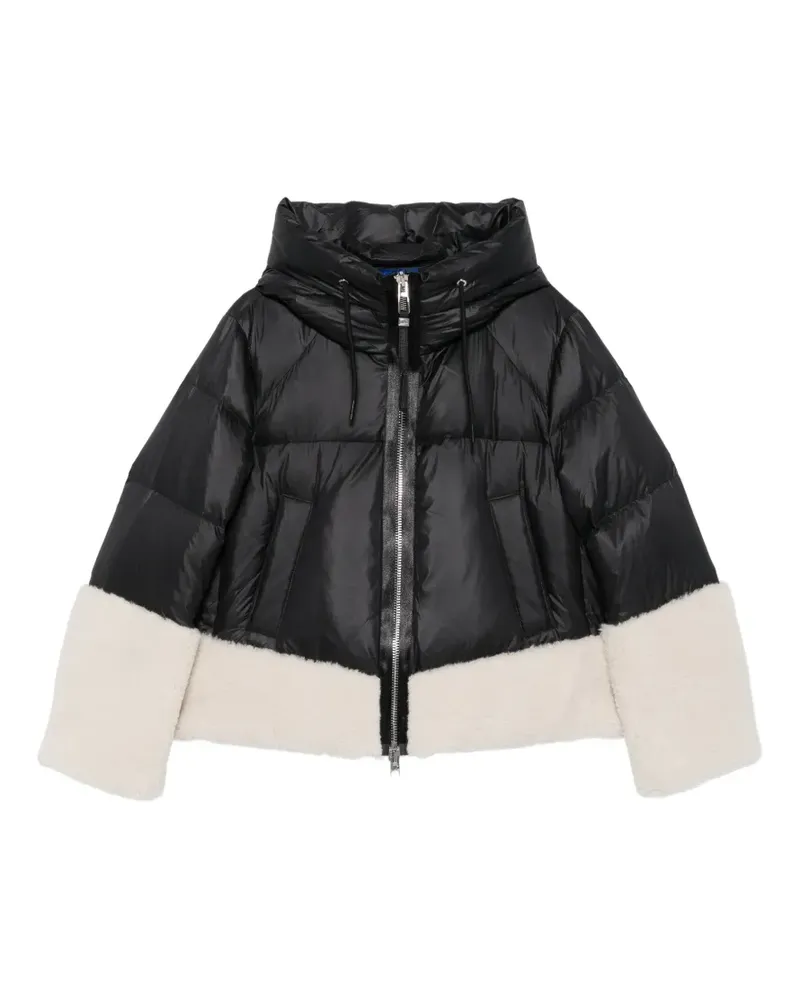 DUNO fleece-trim puffer jacket - Schwarz Schwarz