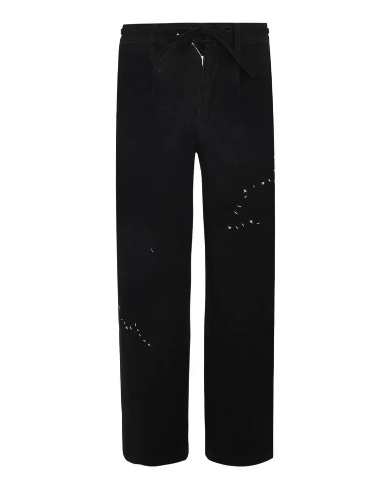 DOMREBEL Lazy Jeans mit Falten - Schwarz Schwarz