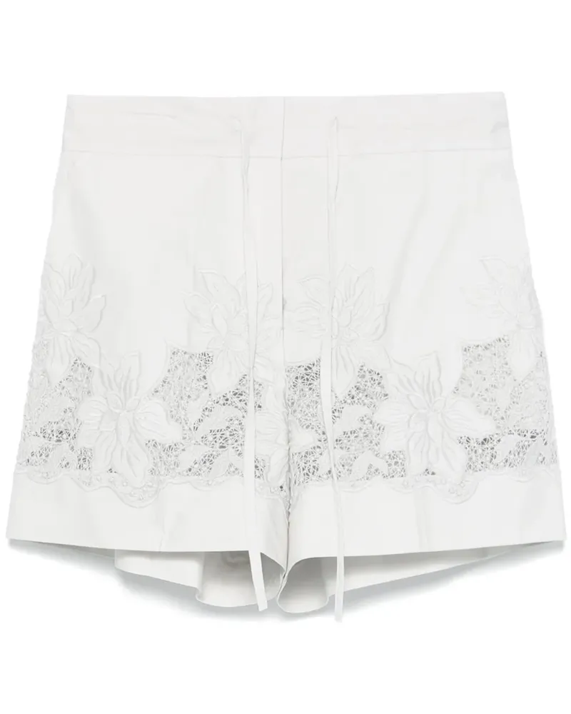 P.A.R.O.S.H. P.A.R.O H. Shorts mit Blumenstickerei - Grau Grau