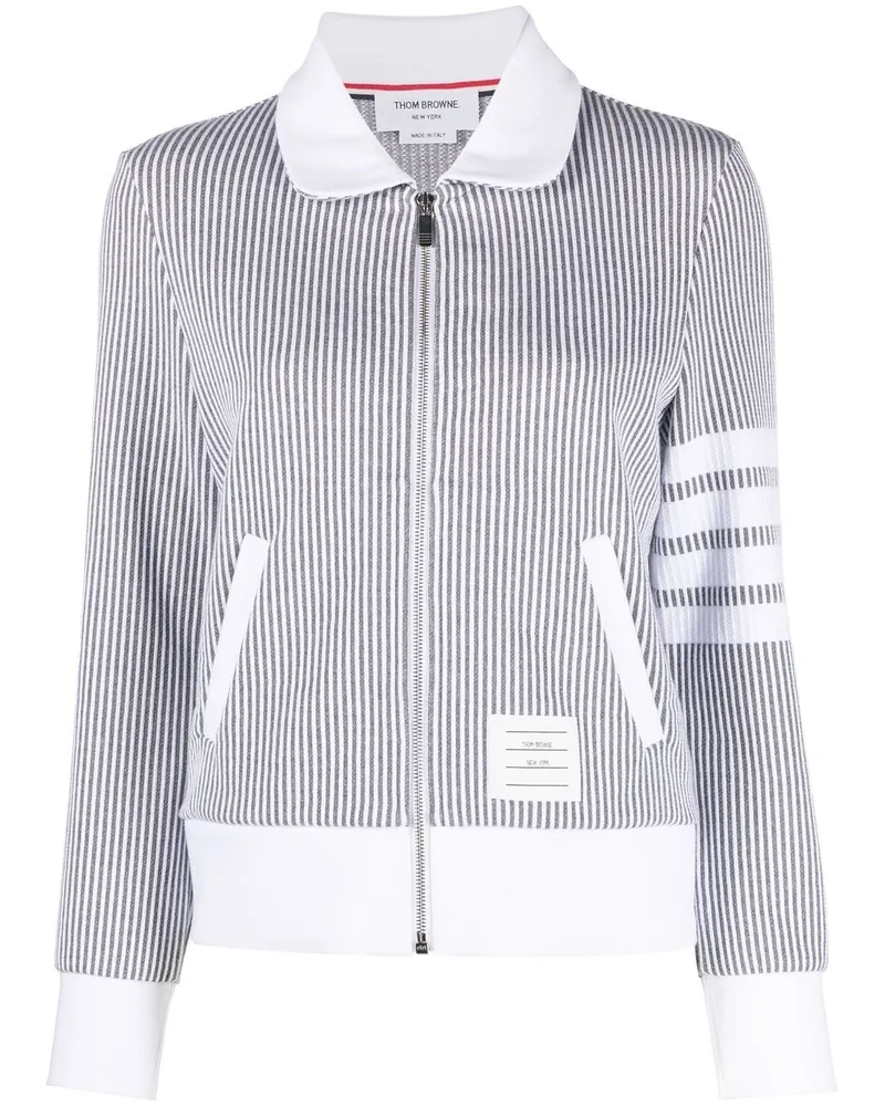 Thom Browne 4-Bar Seersucker-Jacke - Grau Grau