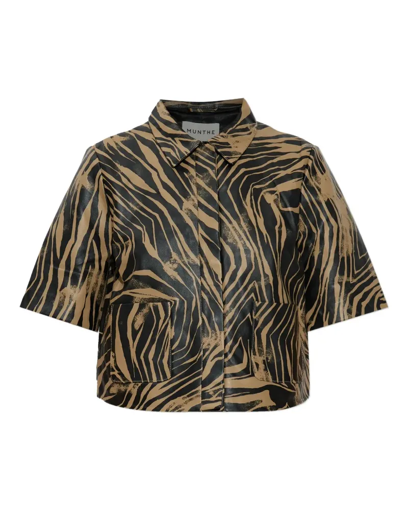 MUNTHE zebra-print shirt - Schwarz Schwarz
