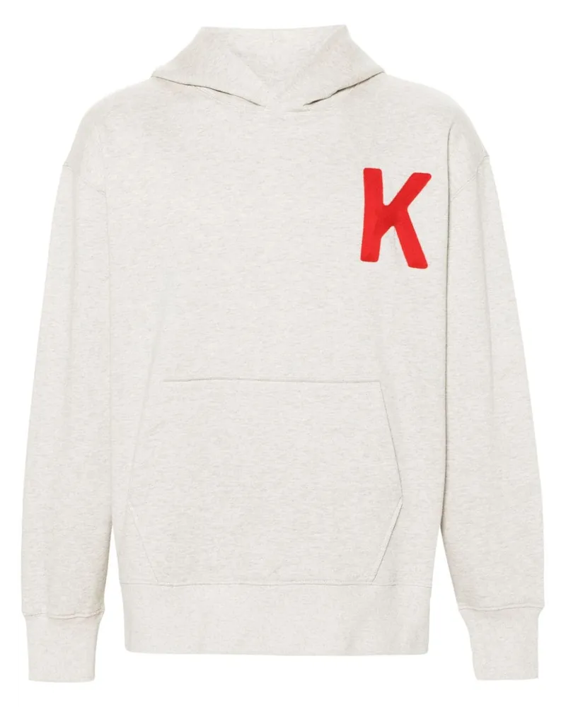 Kenzo Lucky Tiger Hoodie mit Logo-Stickerei - Grau Grau