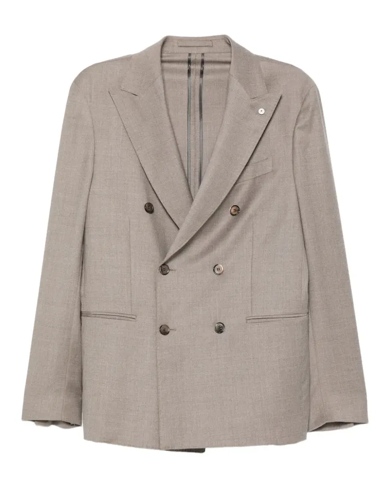 Luigi Bianchi Mantova double-breasted suit - Nude Nude