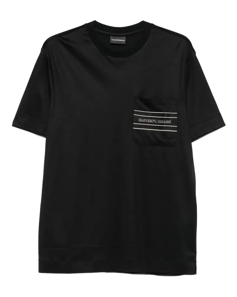 Emporio Armani T-Shirt mit Logo-Detail - Schwarz Schwarz