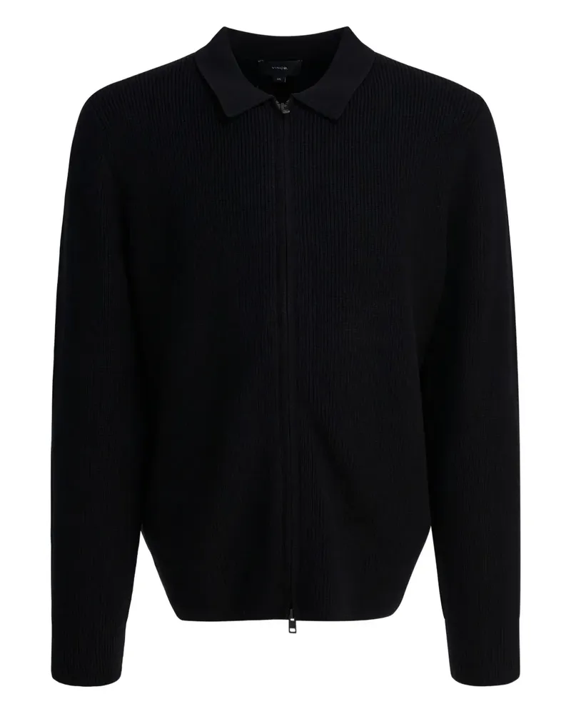Vince zip-up ribbed jacket - Schwarz Schwarz