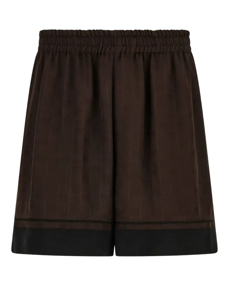 Ferragamo Bermudas mit Monogramm-Print - Braun Braun