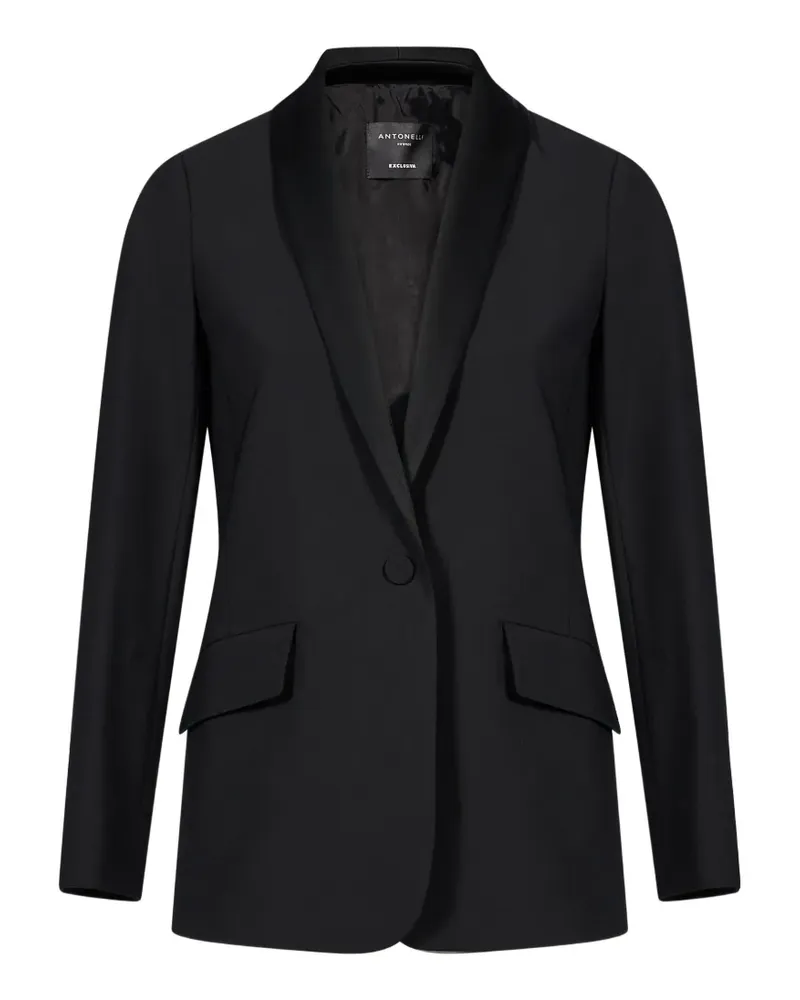 Antonelli Firenze Pandolce shawl-lapel single-breasted jacket - Schwarz Schwarz