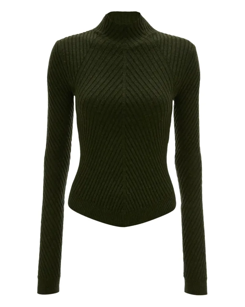Victoria Beckham Gerippter Pullover - Grün Grün