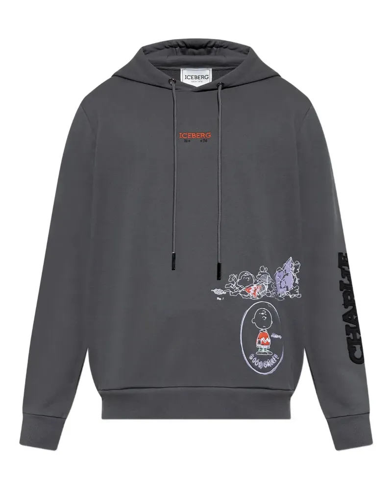 Iceberg x Peanuts Hoodie mit grafischem Print - Grau Grau