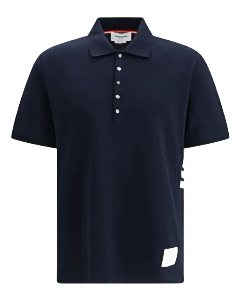 Thom Browne Poloshirt mit Logo-Streifen - Blau Blau