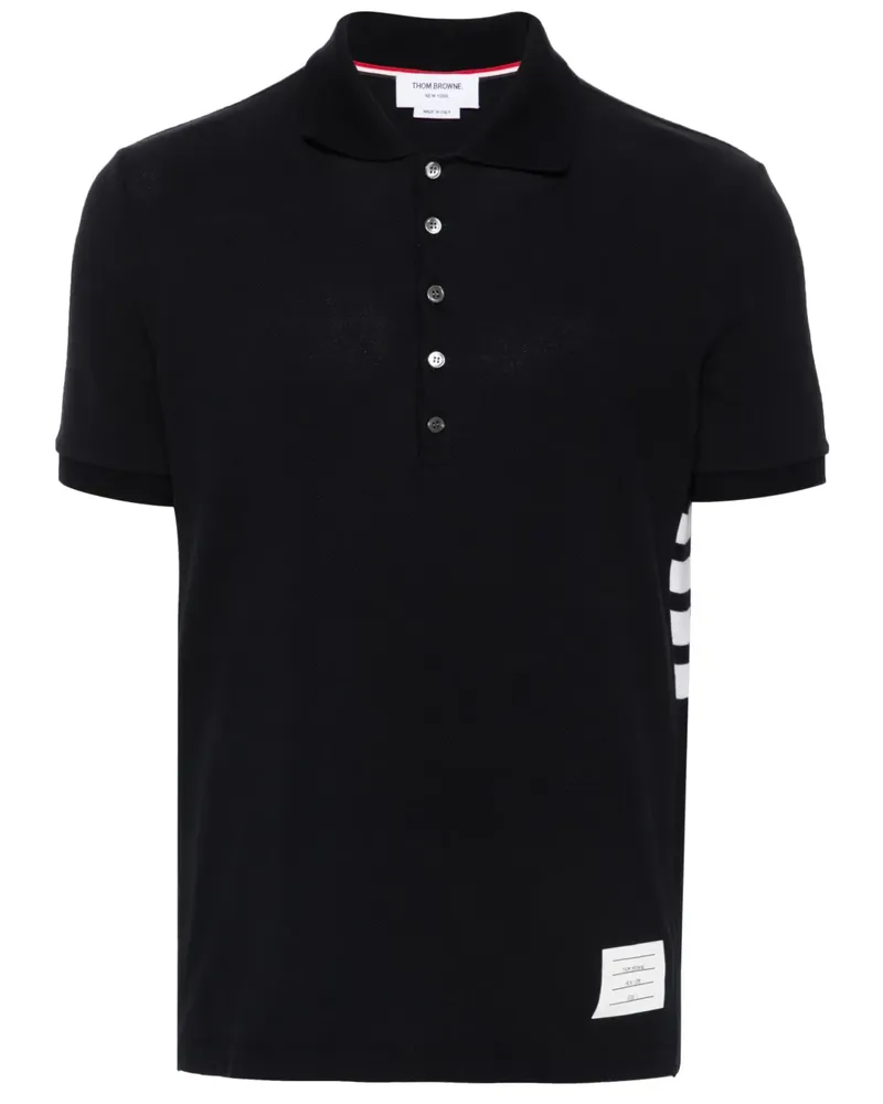 Thom Browne Poloshirt mit Logo-Streifen - Blau Blau