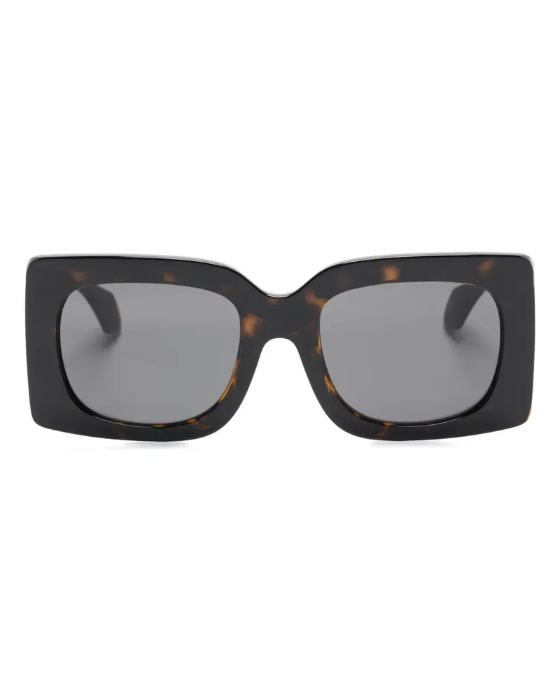 Versace Sonnenbrille mit eckigem Gestell - Braun Braun