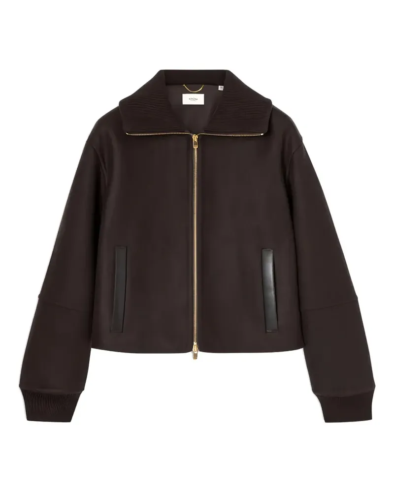 AGNONA cropped double-face jacket - Braun Braun
