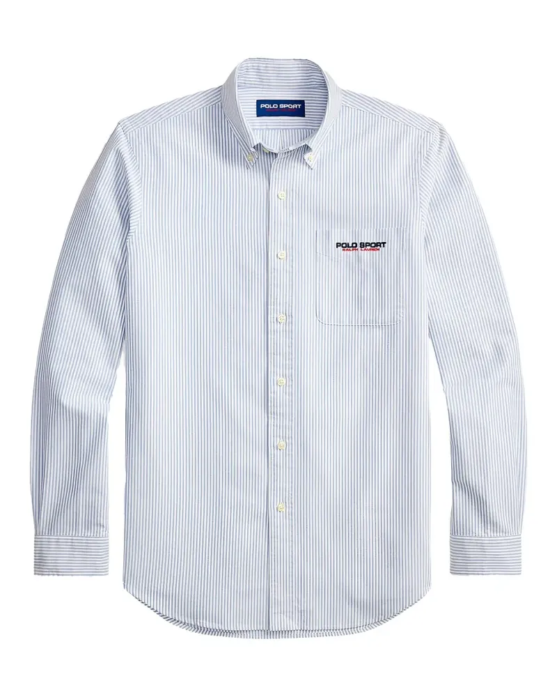 Ralph Lauren Hemd mit gestreifter Tasche - Weiß Weiß