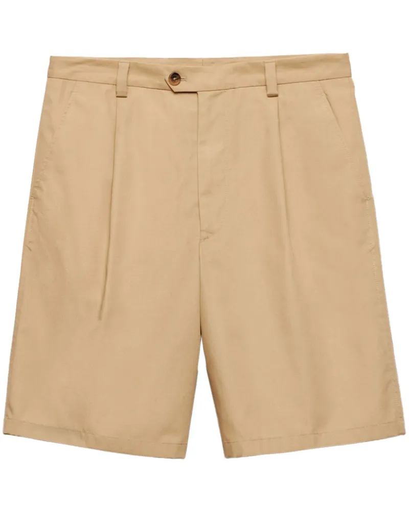 Prada Bermudas aus Popeline Nude