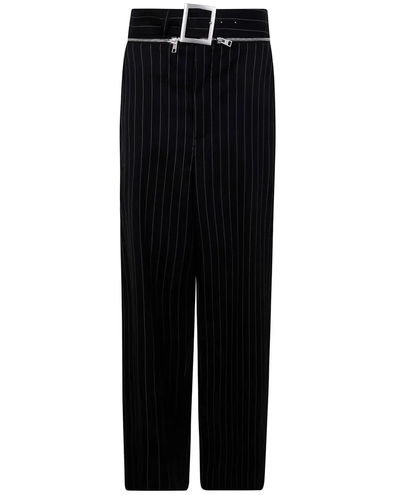 Jean Paul Gaultier Gestreifte Hose - Schwarz Schwarz