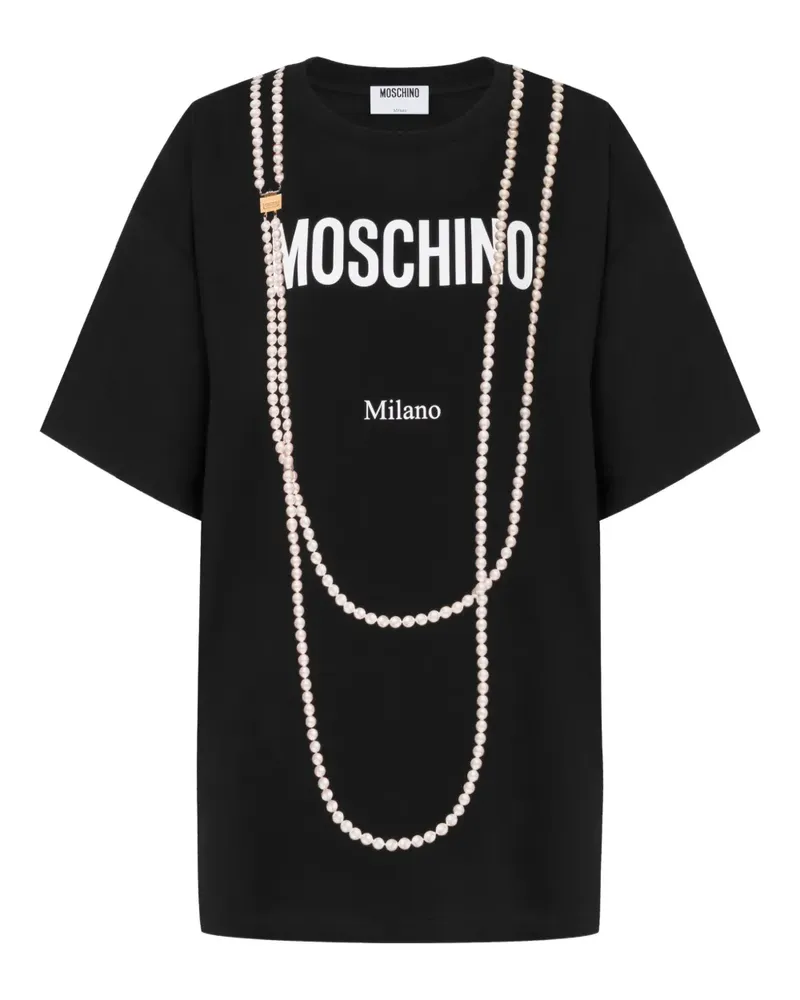Moschino T-Shirt mit Logo-Print - Schwarz Schwarz