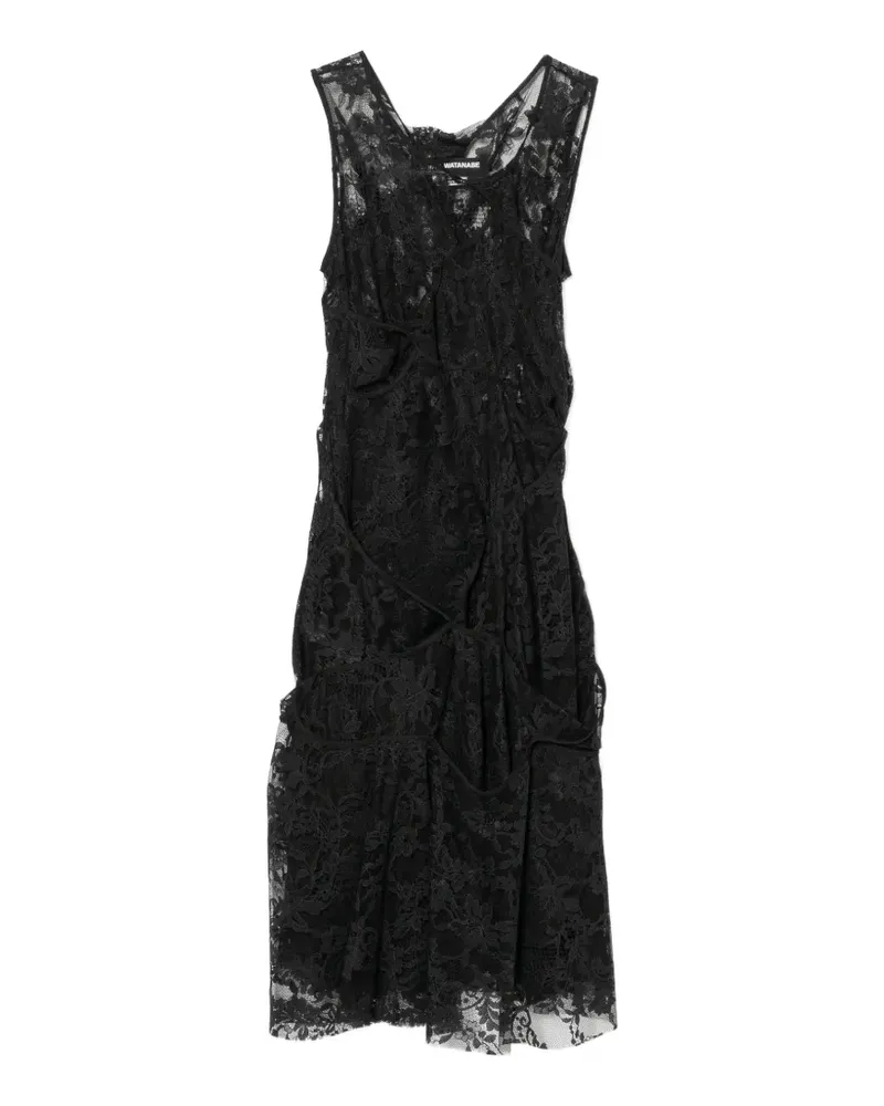Junya Watanabe Minikleid aus Spitze mit Blumenmuster - Schwarz Schwarz