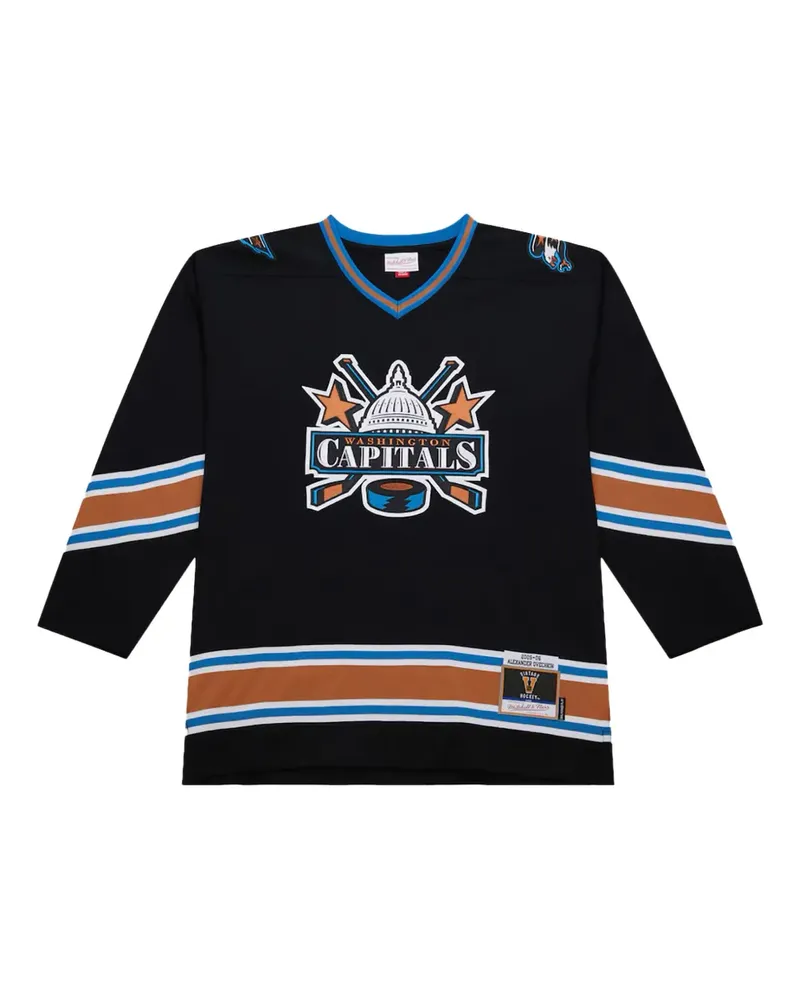 Mitchell & Ness x NHL Washington Capitals 2005 Alexander Ovechkin Oberteil mit V-Ausschnitt - Schwarz Schwarz