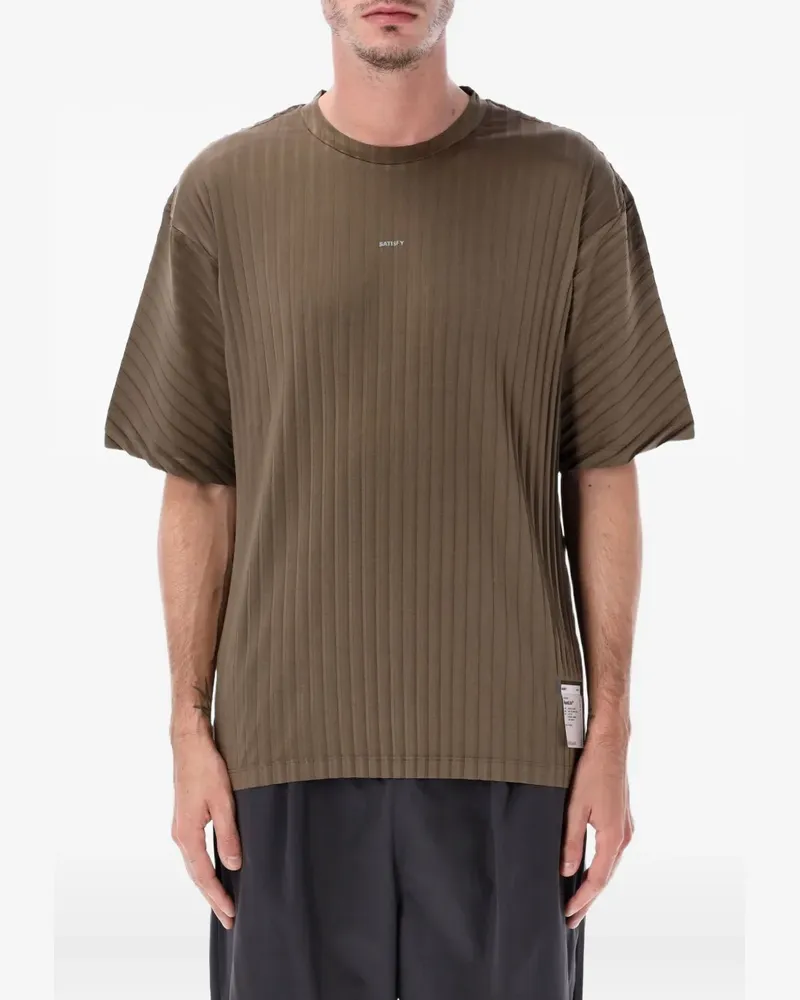 Satisfy crew-neck ribbed T-shirt - Braun Braun
