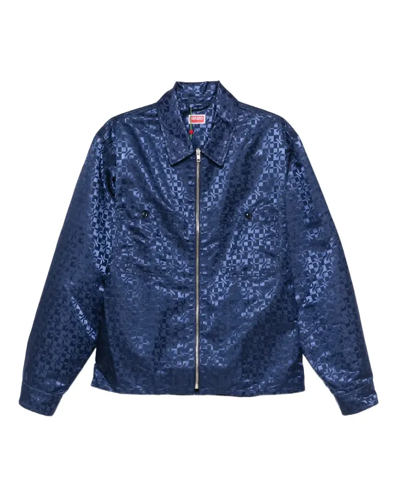 Kenzo jacquard zip-up shirt - Blau Blau