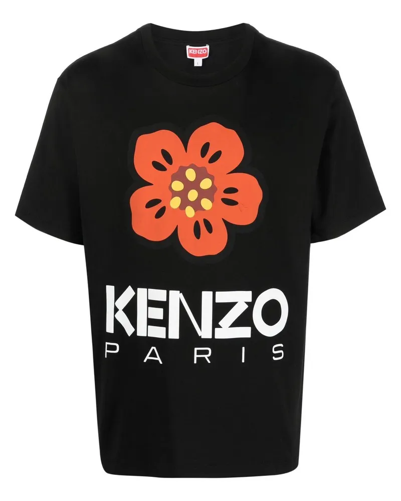 Kenzo T-Shirt mit Logo-Print - Schwarz Schwarz