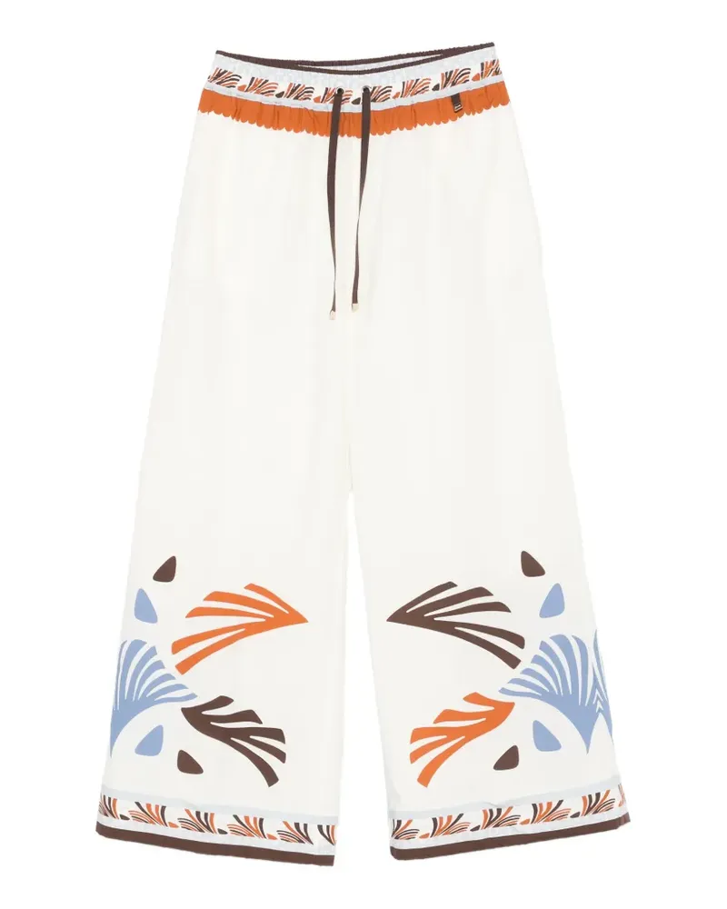 Herno printed drawstring trousers - Weiß Weiß