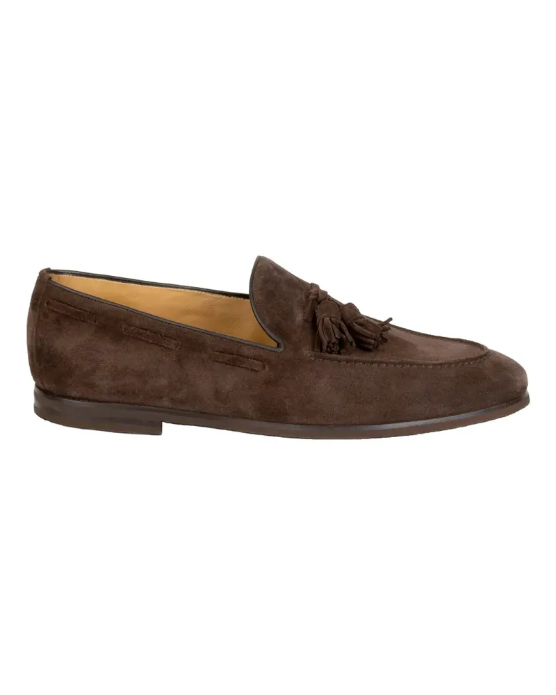Neil Barrett tassel-detail suede loafers - Braun Braun