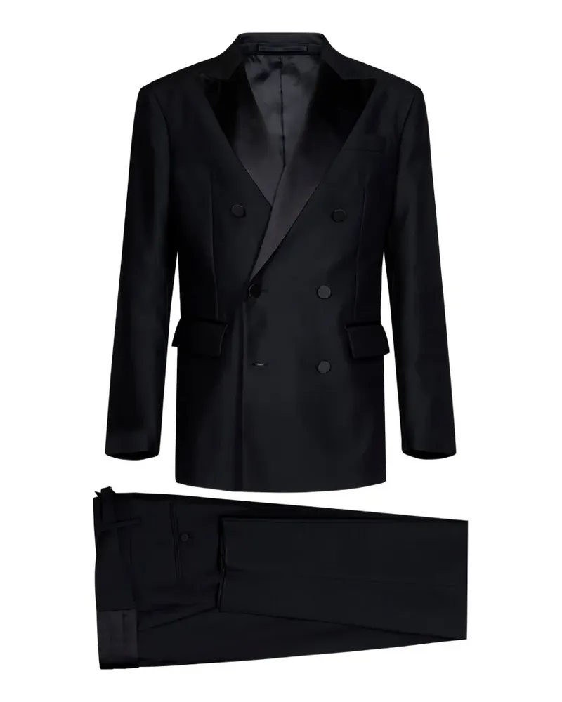 Dsquared2 double-breasted peak-lapel suit - Schwarz Schwarz