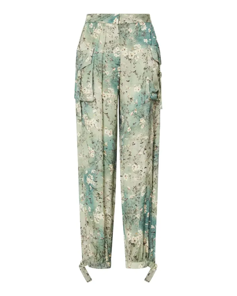 Liu Jo Satinhose mit Print - Grün Grün