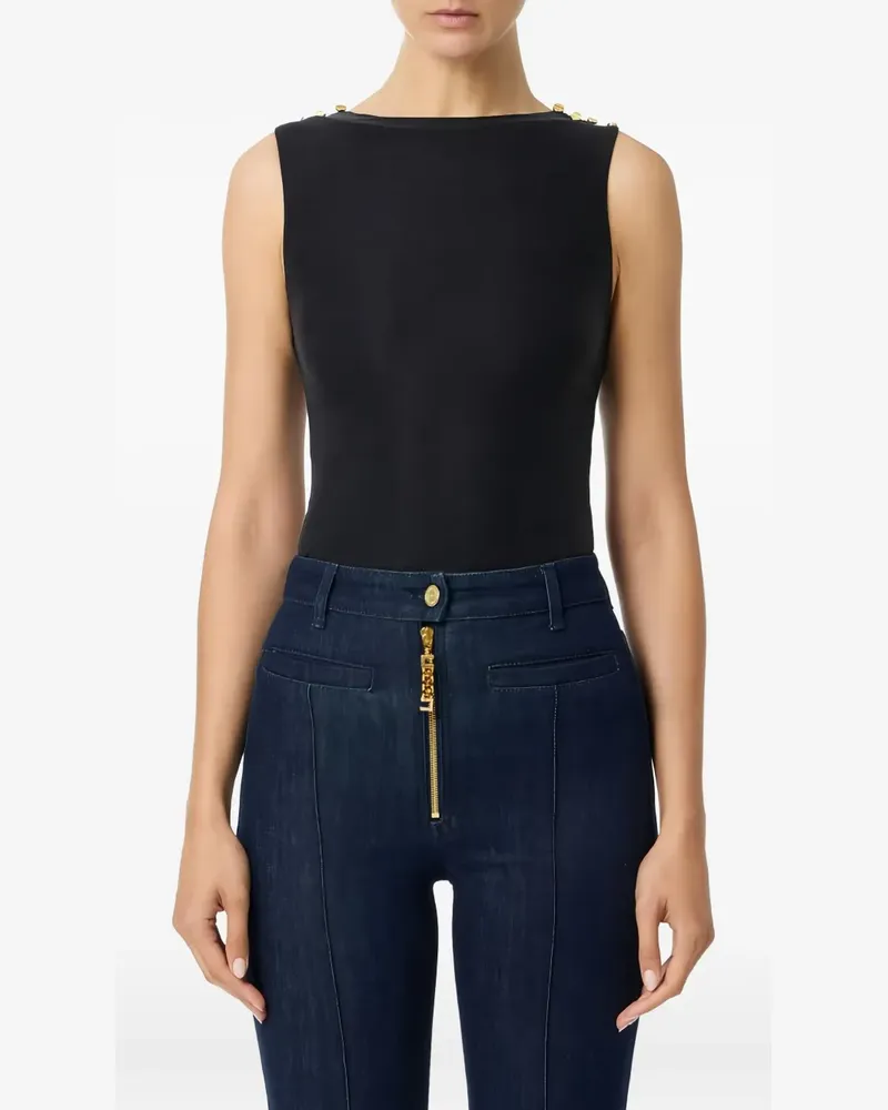 Elisabetta Franchi Geripptes Tanktop - Schwarz Schwarz