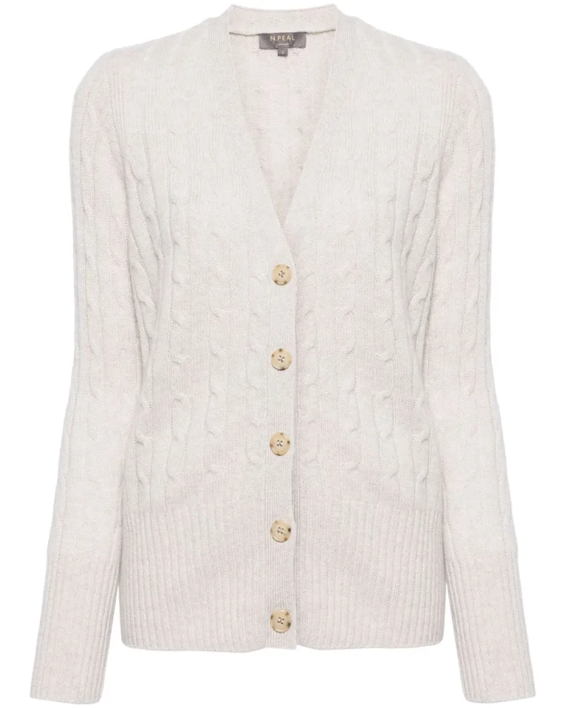 N.Peal Clara Kaschmir-Cardigan - Grau Grau