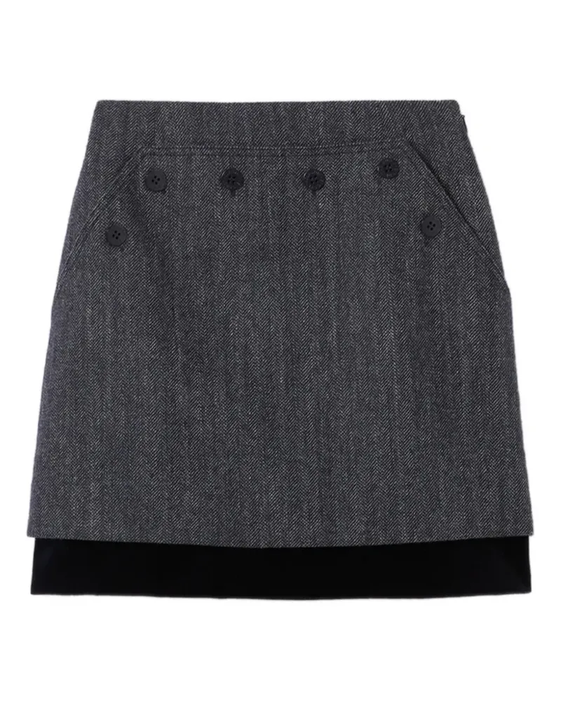 Claudie Pierlot Rock mit Knöpfen - Blau Blau