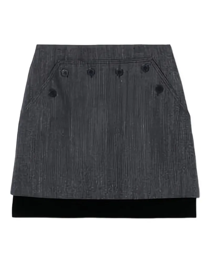 Claudie Pierlot Kurzer Rock aus Bi-Material - Blau Blau