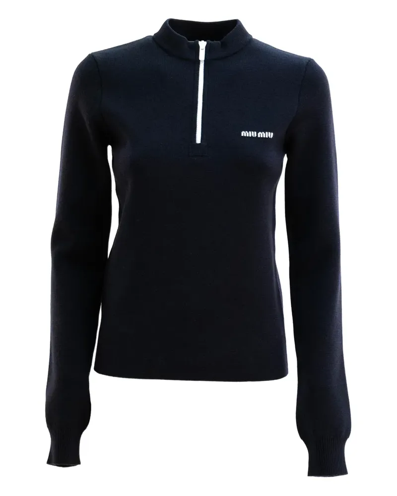 Miu Miu zip sweater - Blau Blau