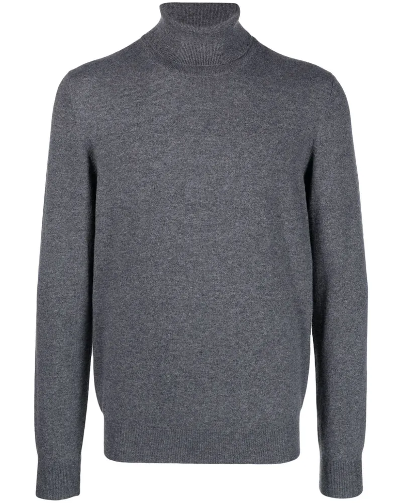 BARBA Melierter Pullover aus Kaschmir Grau