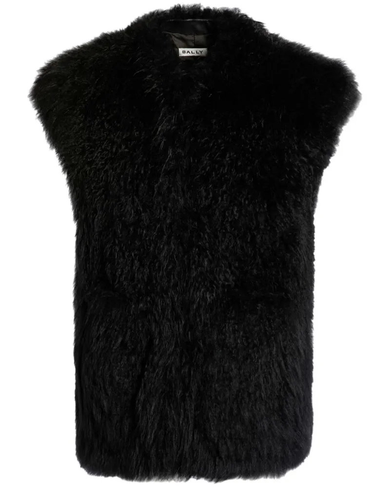 Bally Weste aus Shearling - Schwarz Schwarz