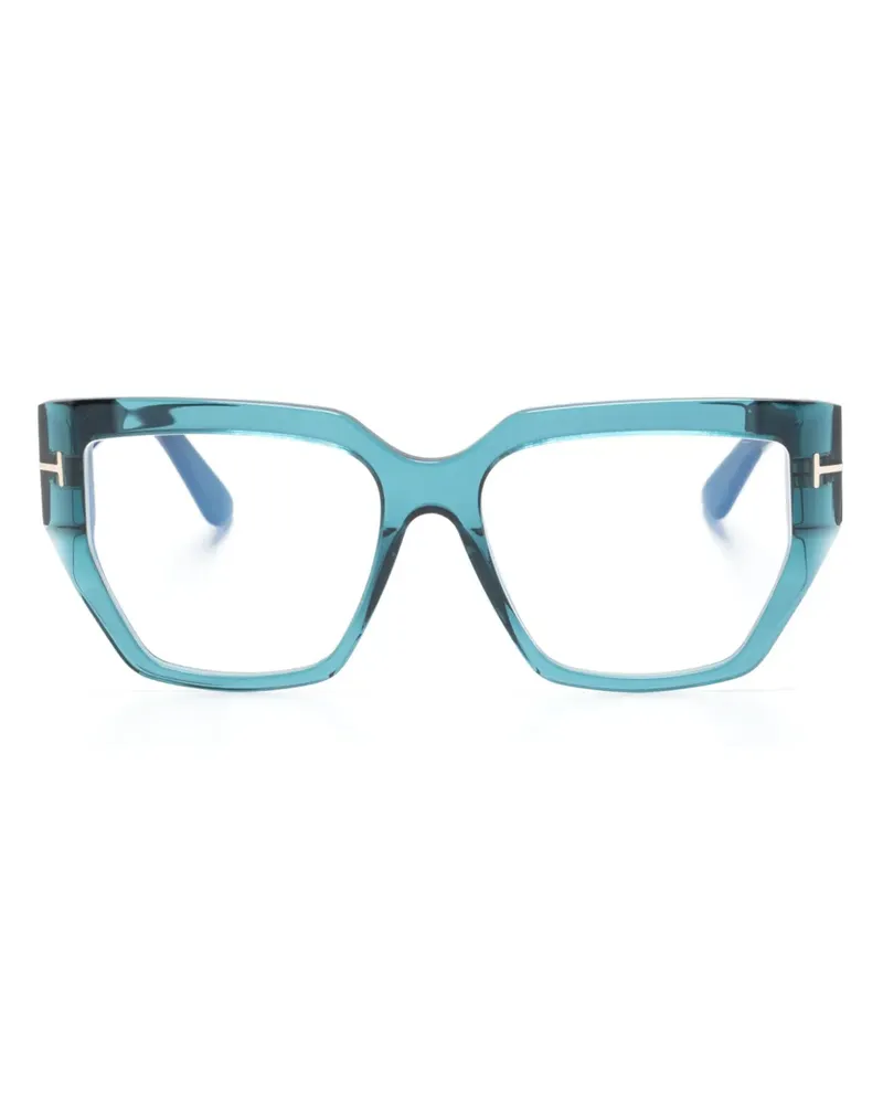 Tom Ford Brille mit Oversized-Gestell - Blau Blau