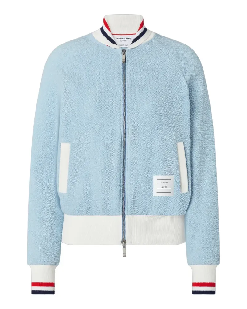 Thom Browne Bomberjacke mit RWB-Streifen - Blau Blau