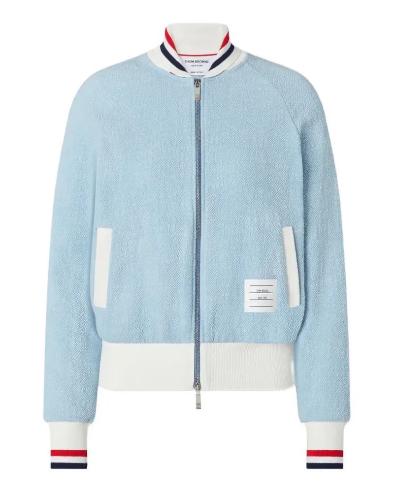 Thom Browne RWB-stripe bomber jacket - Blau Blau