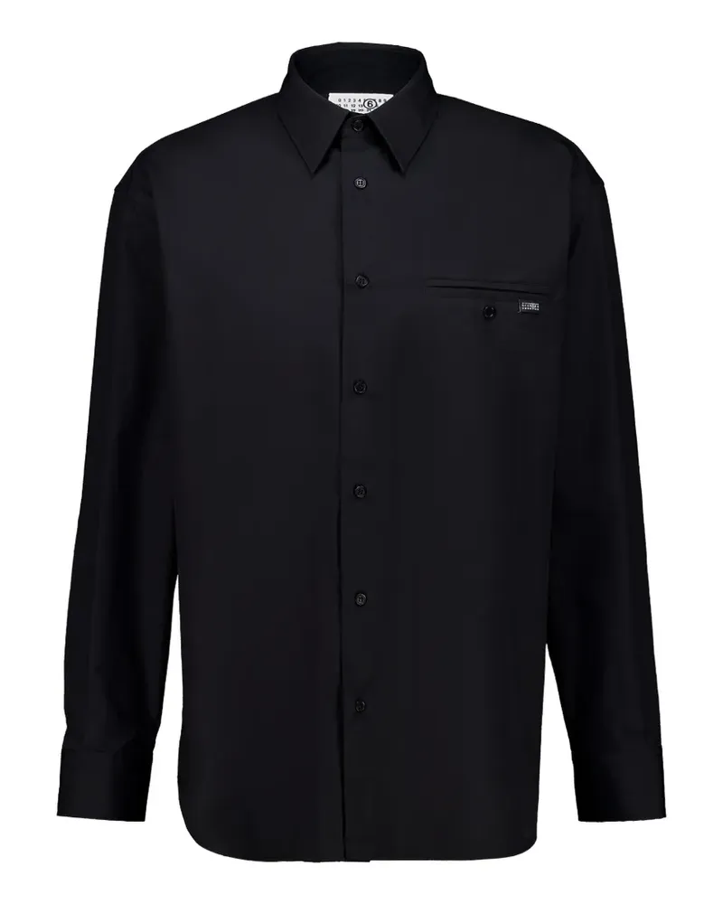 Maison Margiela long-sleeve cotton shirt - Schwarz Schwarz