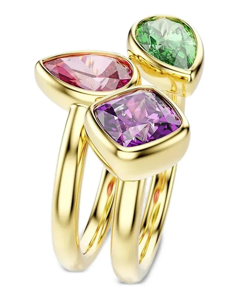 Swarovski Stapelbare Imber Ringe mit Kristallen (2er-Set) - Gold Gold